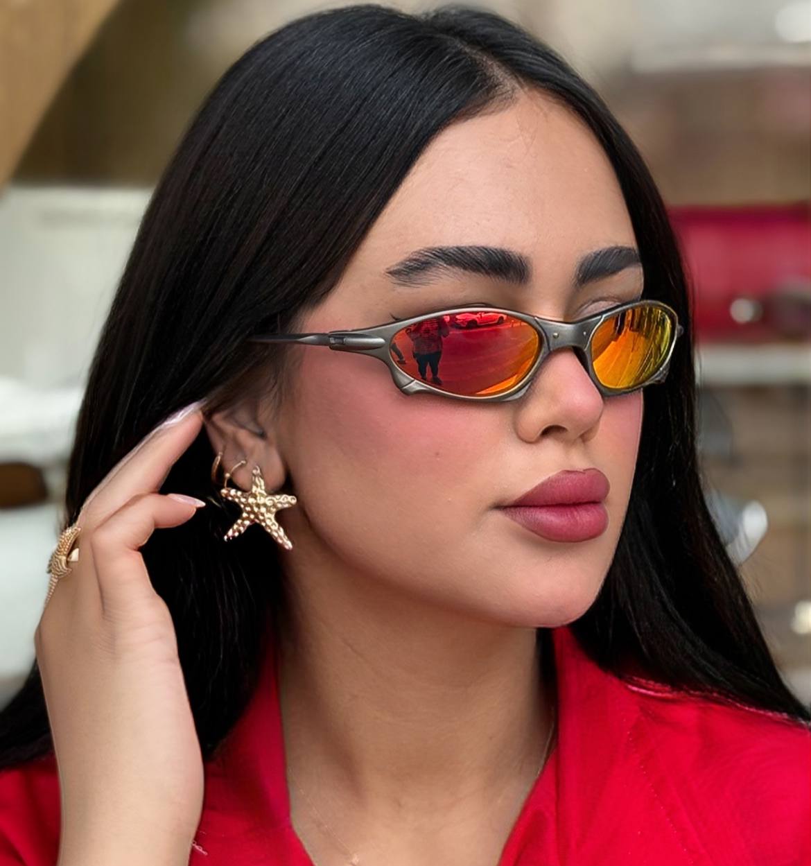 عینک ورزشی اوکلی مدل Pink Mirror